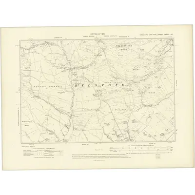1907 Map of Yorkshire CXXXIII.SE, 1910 Print