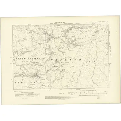 1907 Map of Yorkshire CXXXIII.SW, 1910 Print