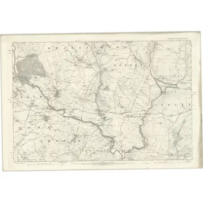 1889 Map of Yorkshire CXXXIV, 1894 Print