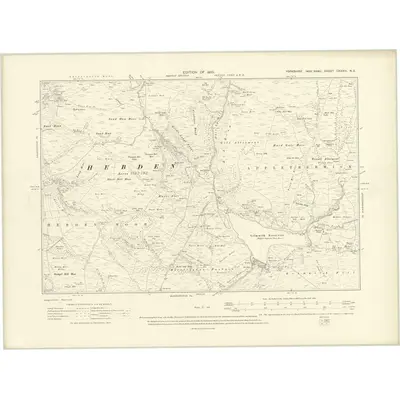 1907 Map of Yorkshire CXXXIV.NE, 1911 Print