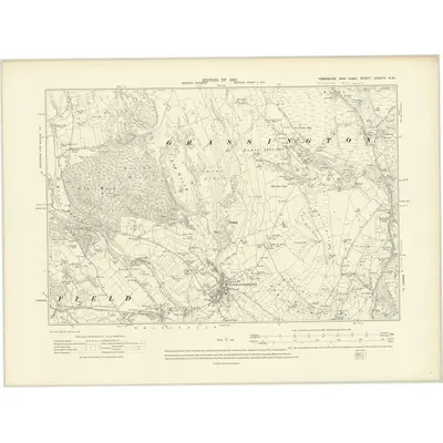 1907 Map of Yorkshire CXXXIV.NW, 1910 Print