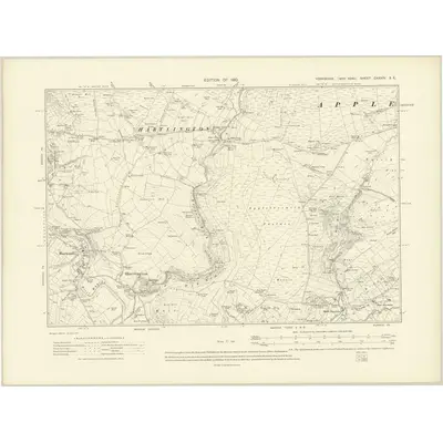 1907 Map of Yorkshire CXXXIV.SE, 1911 Print