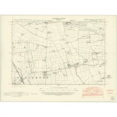 1950 Map of Yorkshire CXXXIX.NE, 1952 Print