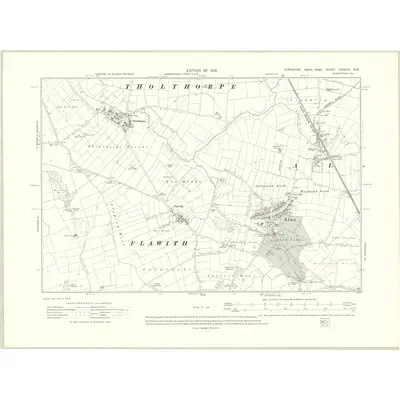1909 Map of Yorkshire CXXXIX.NW, 1913 Print