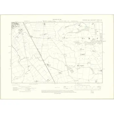 1909 Map of Yorkshire CXXXIX.SE, 1912 Print