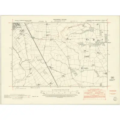 1950 Map of Yorkshire CXXXIX.SE, 1952 Print