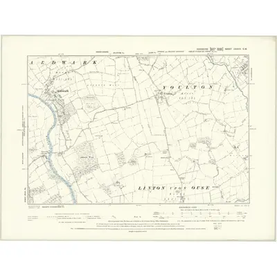 1891 Map of Yorkshire CXXXIX.SW, 1895 Print