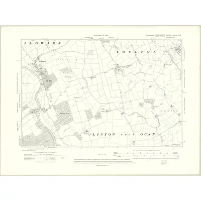 1907 Map of Yorkshire CXXXIX.SW, 1910 Print