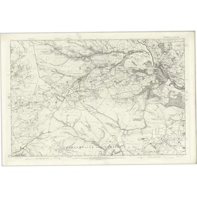 1889 Map of Yorkshire CXXXV, 1895 Print