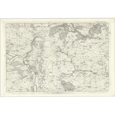 1889 Map of Yorkshire CXXXVI, 1896 Print