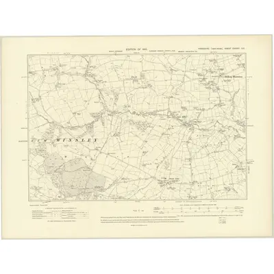1907 Map of Yorkshire CXXXVI.SE, 1911 Print