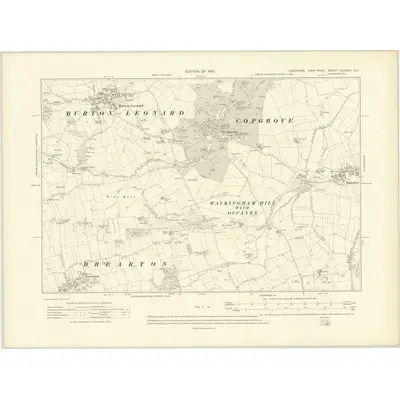 1907 Map of Yorkshire CXXXVII.SE, 1910 Print