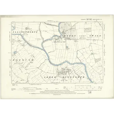 1891 Map of Yorkshire CXXXVIII.NE, 1895 Print