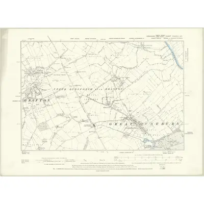1892 Map of Yorkshire CXXXVIII.SE, 1895 Print