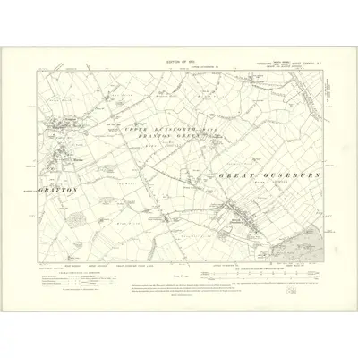 1907 Map of Yorkshire CXXXVIII.SE, 1910 Print