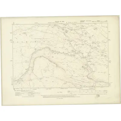 1912 Map of Yorkshire I.NE, 1920 Print
