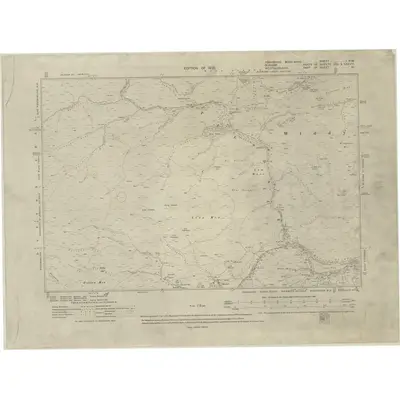 1912 Map of Yorkshire I.NW, 1920 Print