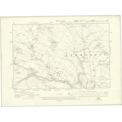 1912 Map of Yorkshire II.NW, 1920 Print