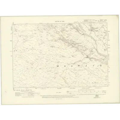 1912 Map of Yorkshire II.SW, 1920 Print