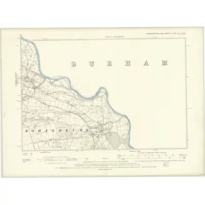 1892 Map of Yorkshire IIA.SW & V.NW, 1895 Print