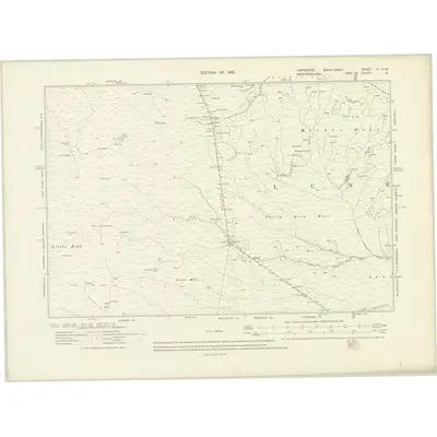 1912 Map of Yorkshire III.NW, 1920 Print