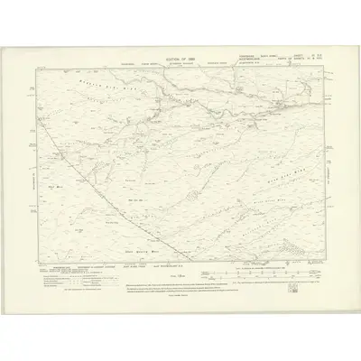 1912 Map of Yorkshire III.SE, 1920 Print