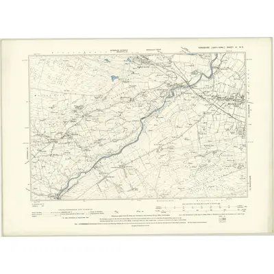 1891 Map of Yorkshire IV.NE, 1895 Print