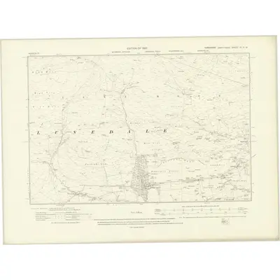 1912 Map of Yorkshire IV.NW, 1920 Print