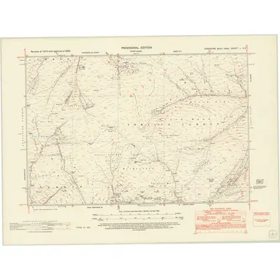 1950 Map of Yorkshire L.NE, 1954 Print