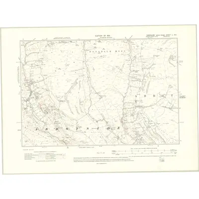 1910 Map of Yorkshire L.SE, 1914 Print