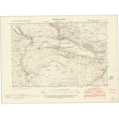 1950 Map of Yorkshire LI.NE, 1954 Print