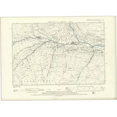 1891 Map of Yorkshire LI.NW, 1895 Print