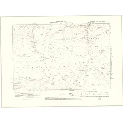 1910 Map of Yorkshire LI.SE, 1914 Print