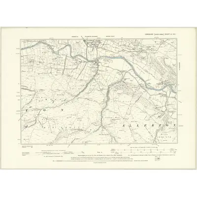 1891 Map of Yorkshire LII.NE, 1895 Print