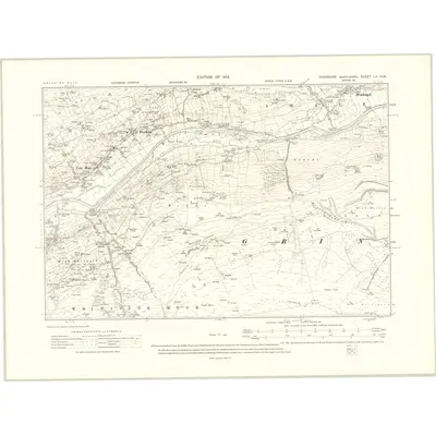 1910 Map of Yorkshire LII.NW, 1914 Print