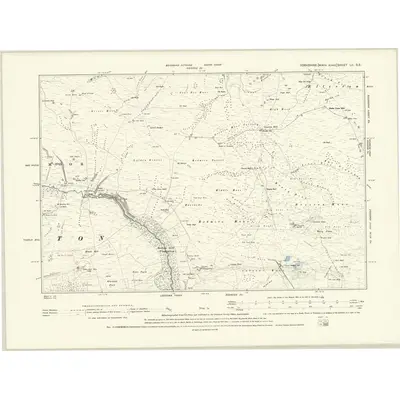 1891 Map of Yorkshire LII.SE, 1895 Print