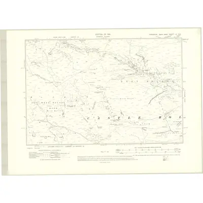1910 Map of Yorkshire LII.SW, 1915 Print