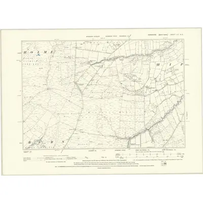 1891 Map of Yorkshire LIII.NE, 1895 Print