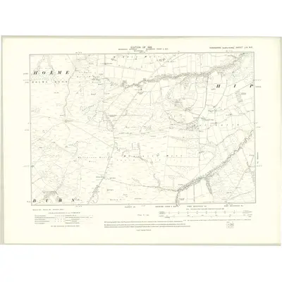 1910 Map of Yorkshire LIII.NE, 1915 Print