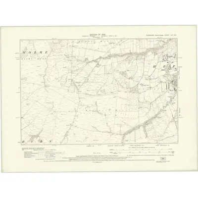 1927 Map of Yorkshire LIII.NE, 1930 Print