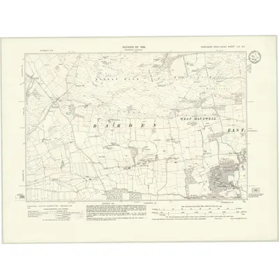 1927 Map of Yorkshire LIII.SE, 1930 Print
