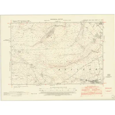 1950 Map of Yorkshire LIII.SW, 1954 Print
