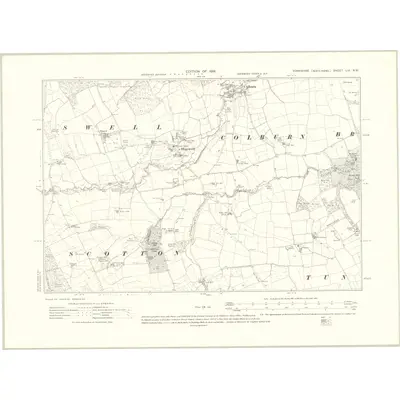 1911 Map of Yorkshire LIV.NW, 1919 Print