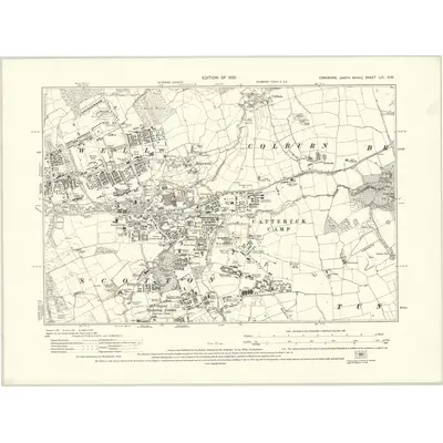 1927 Map of Yorkshire LIV.NW, 1930 Print