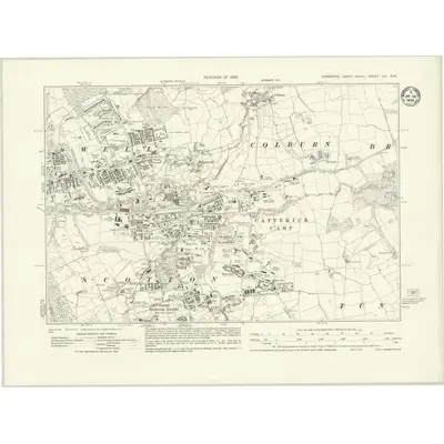 1932 Map of Yorkshire LIV.NW