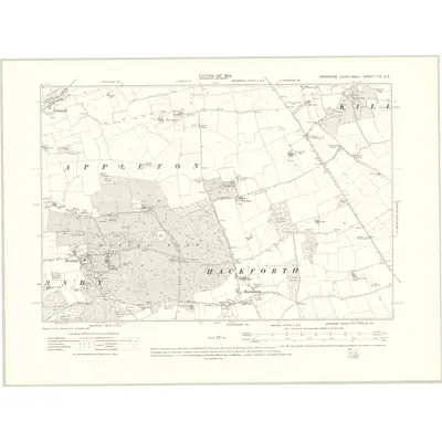 1911 Map of Yorkshire LIV.SE, 1919 Print