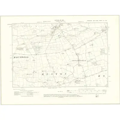 1911 Map of Yorkshire LIV.SW, 1919 Print