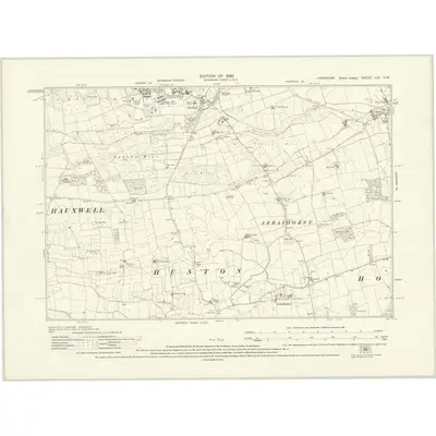 1927 Map of Yorkshire LIV.SW, 1930 Print
