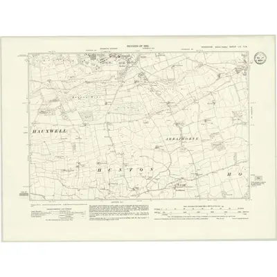 1932 Map of Yorkshire LIV.SW