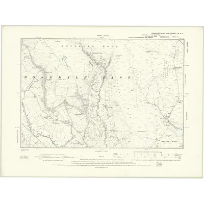 1891 Map of Yorkshire LIX.NE, 1895 Print